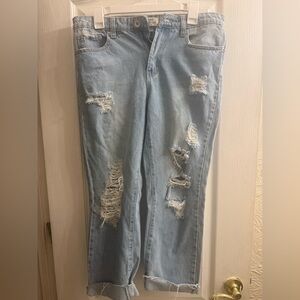 Distressed Light Blue Women's Jeans